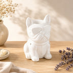 Brûle parfum bulldog blanc