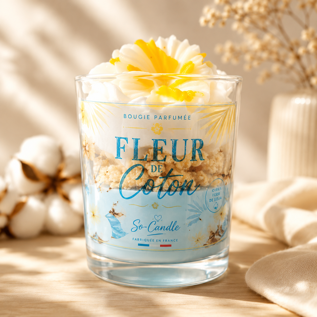 Petite Bougie FLEUR DE COTON