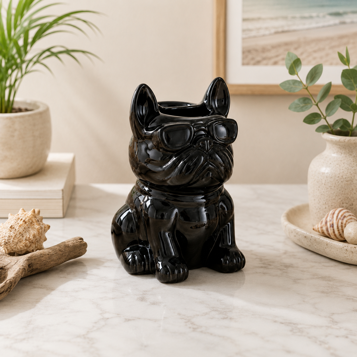 Brûle parfum bulldog noir