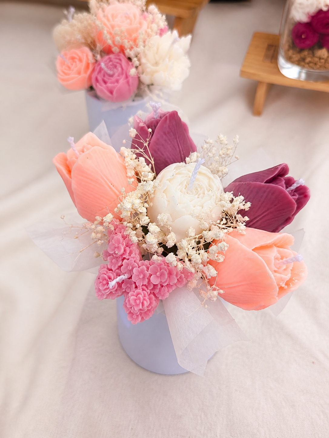 Bouquet de cire parfumé - Fleur de coton