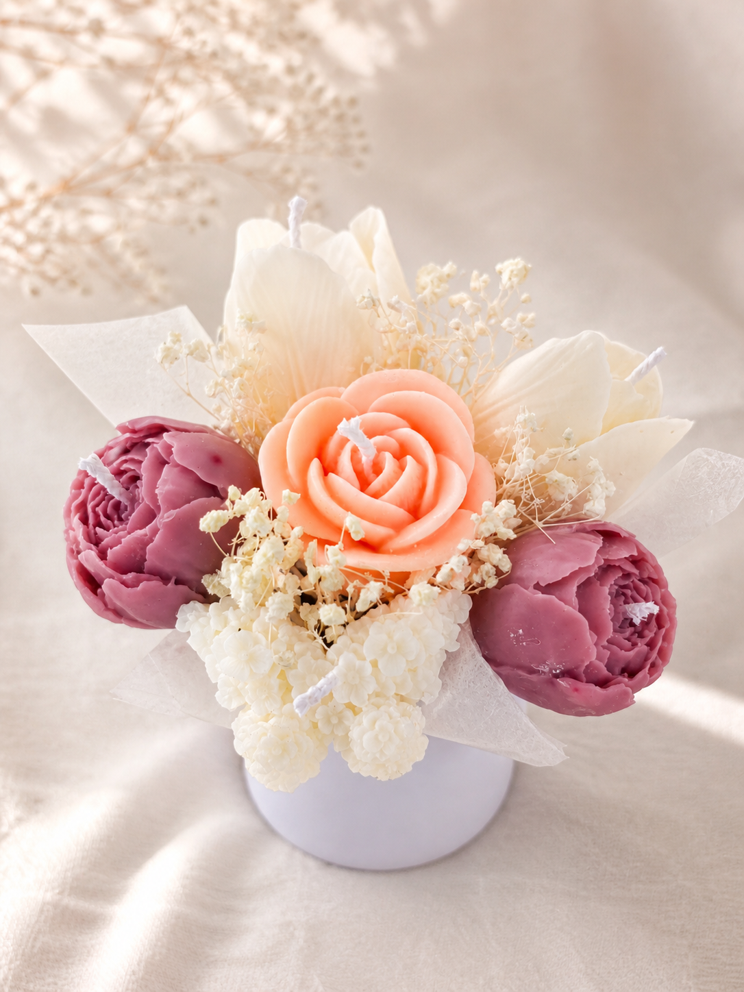 Bouquet de cire parfumé - Fleur de coton