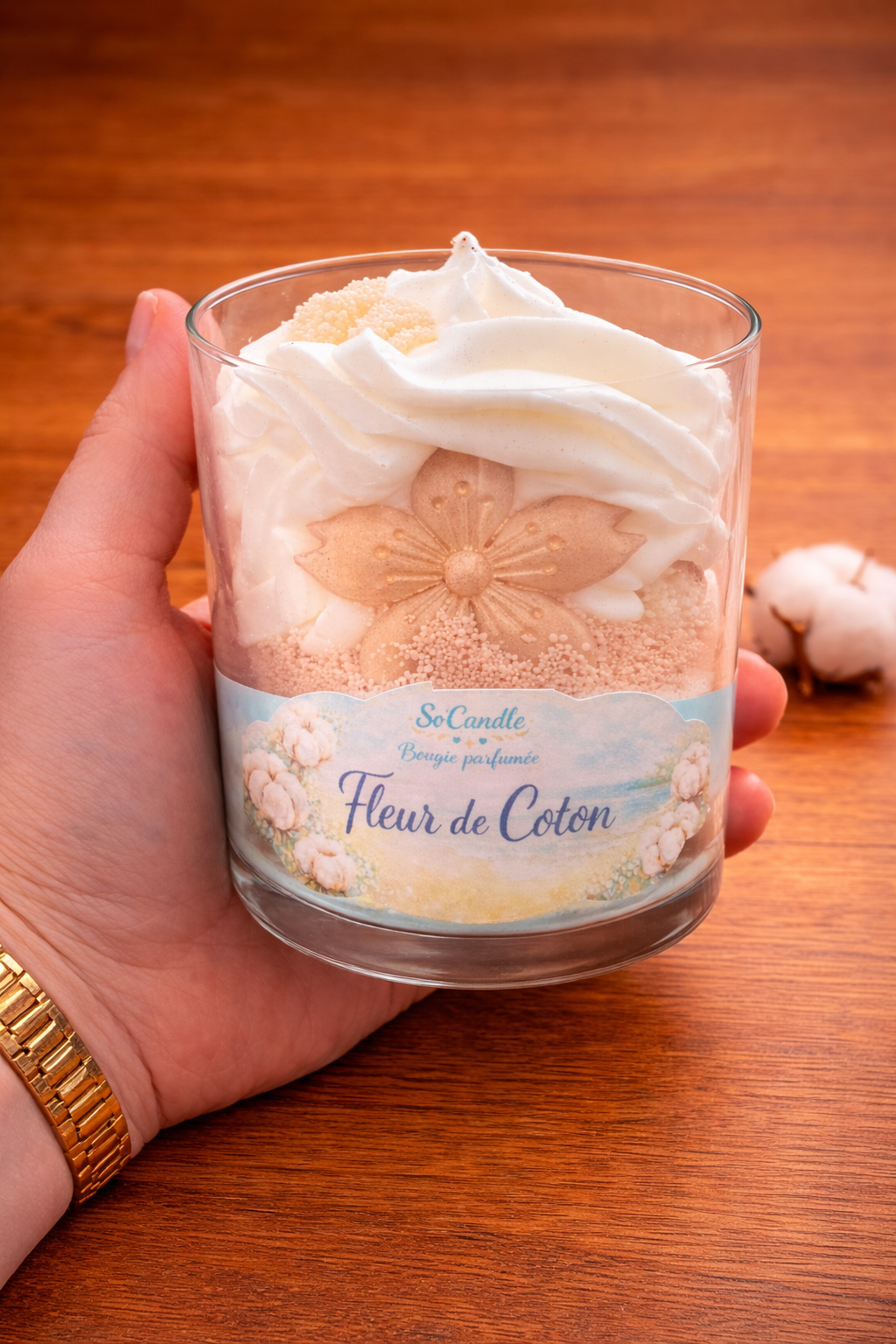 Bougie XL FLEUR DE COTON